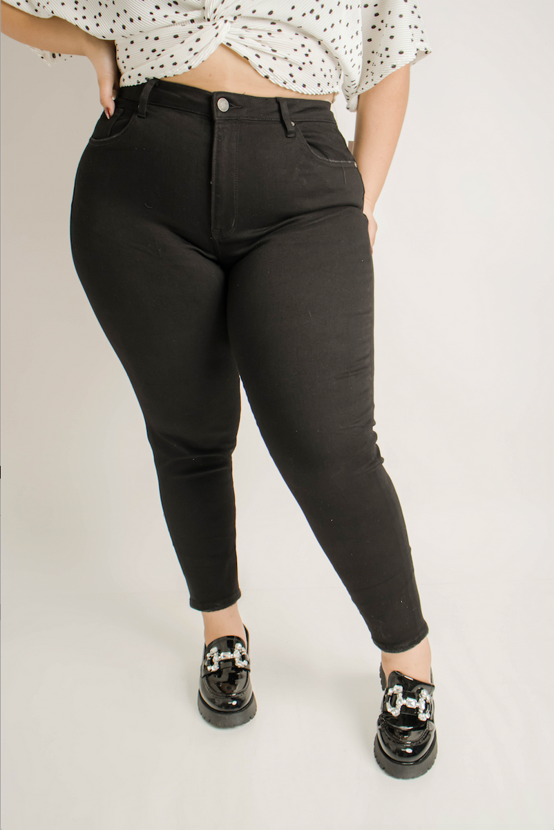 Jeans negro tiro alto – MF Maria Ferre