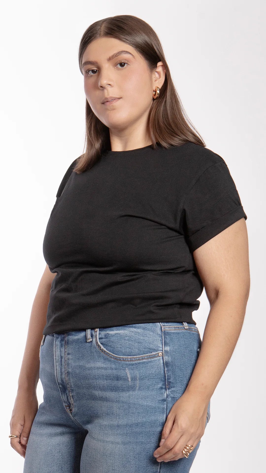 Blusa Básica Cuello Redondo