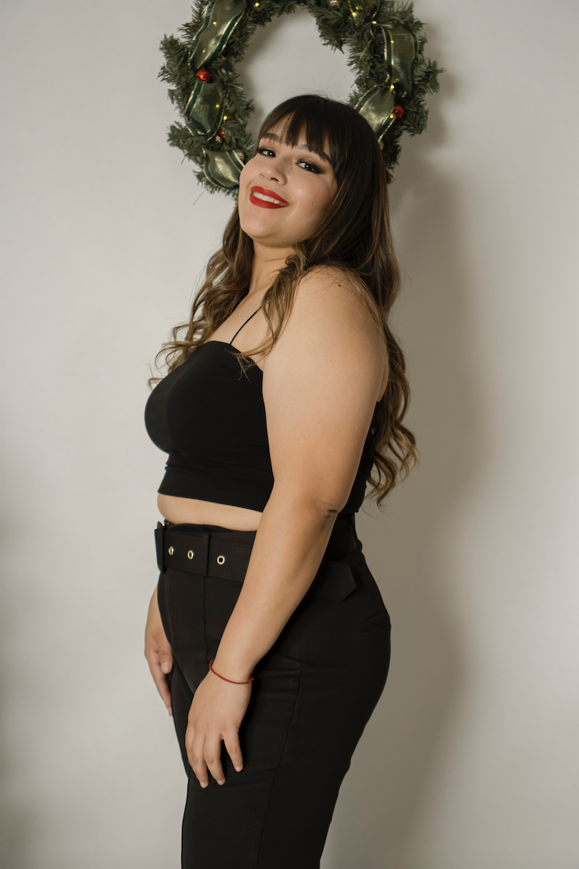 Pantalon vestir recto con cinto