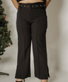 Pantalon vestir recto con cinto
