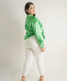 Jeans blanco skinny tiro alto