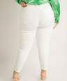 Jeans blanco skinny tiro alto