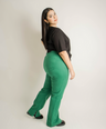 JEANS FLARE VERDE