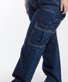 Jeans cargo de mezclilla