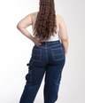 Jeans cargo de mezclilla