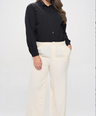 Pantalon vestir recto ivory