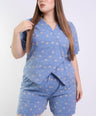 Set De Short Y Chaleco Bordado