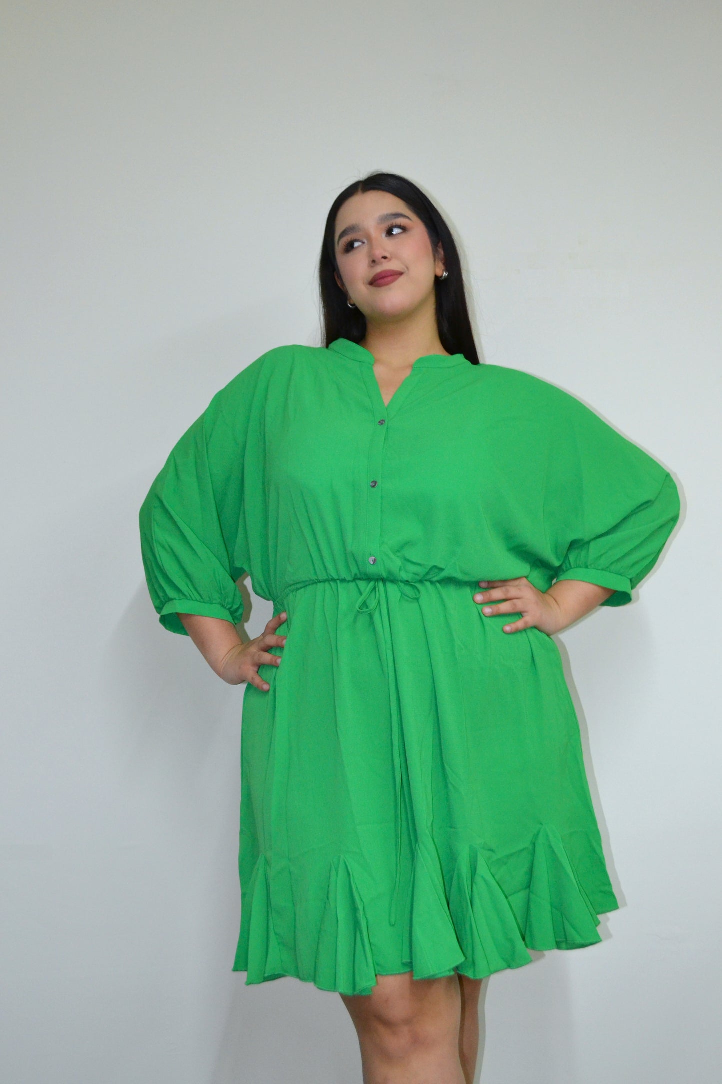 Vestido verde corto