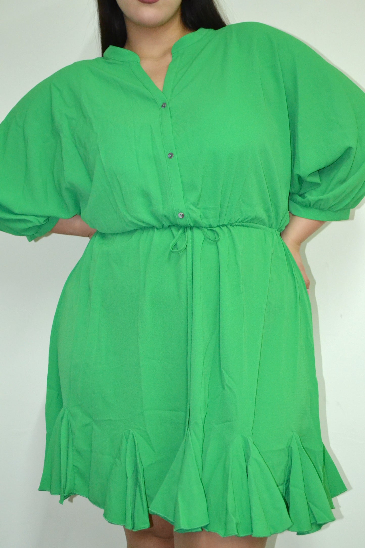 Vestido verde corto