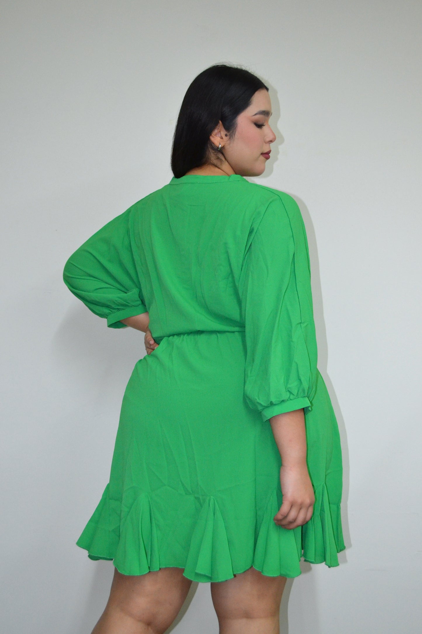 Vestido verde corto