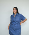 Vestido denim corto