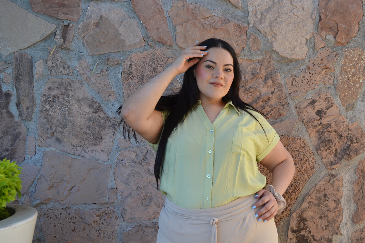 Blusa Manga Corta Moda