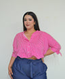 Blusa camisera a rayas