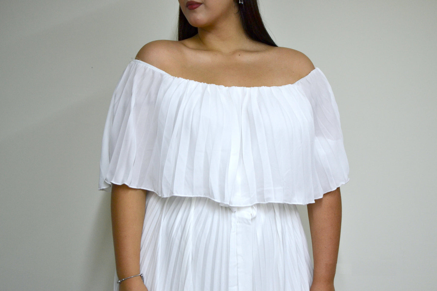 Maxi vestido off the shoulders