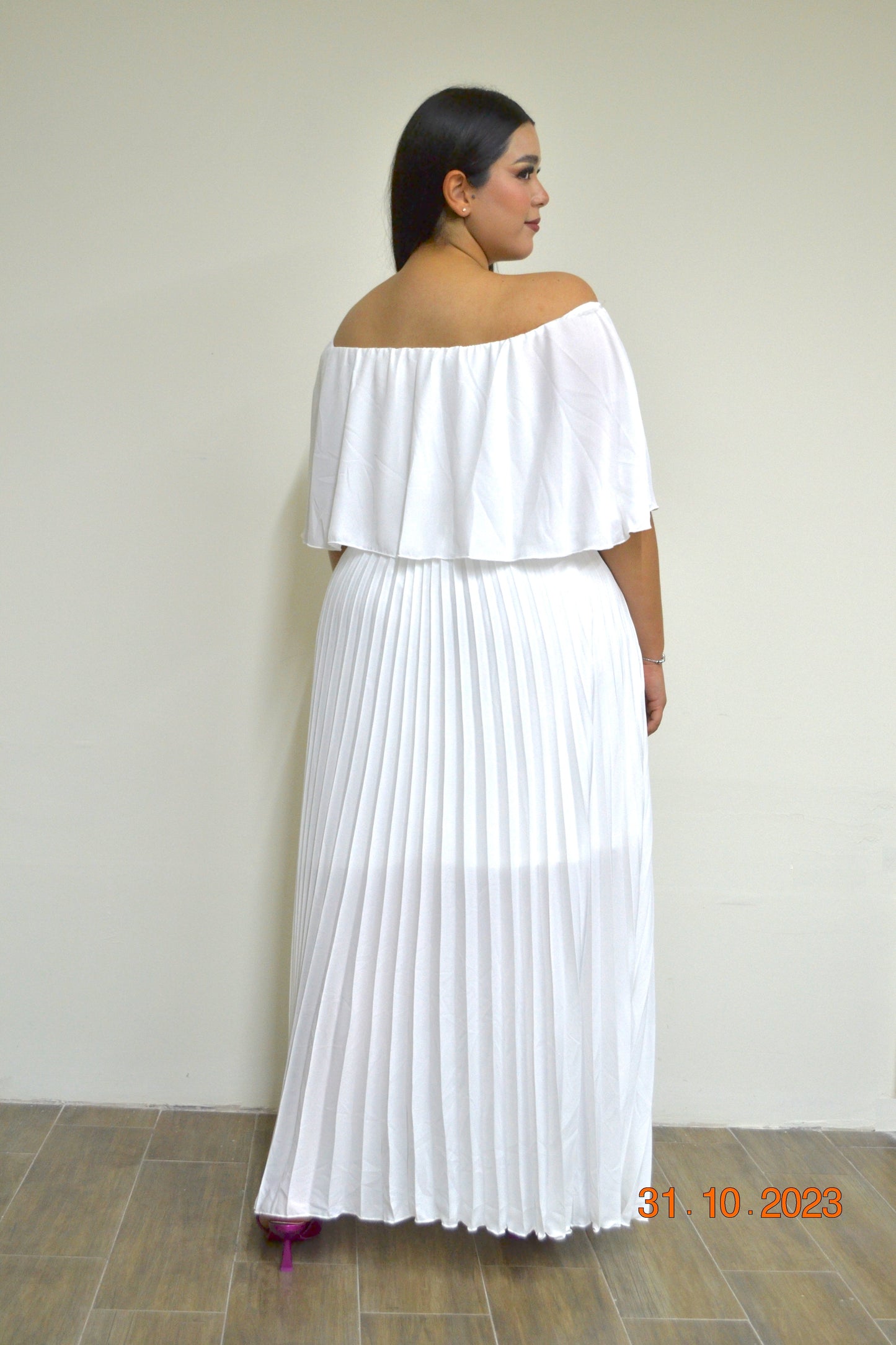 Maxi vestido off the shoulders