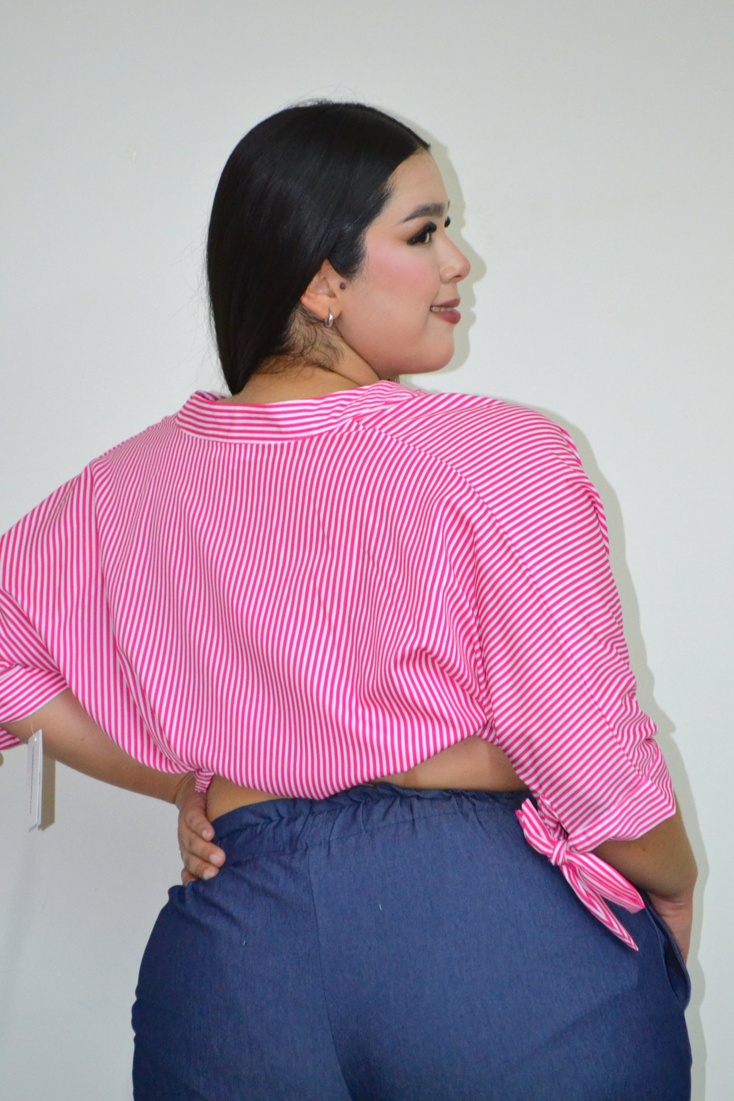 Blusa camisera a rayas