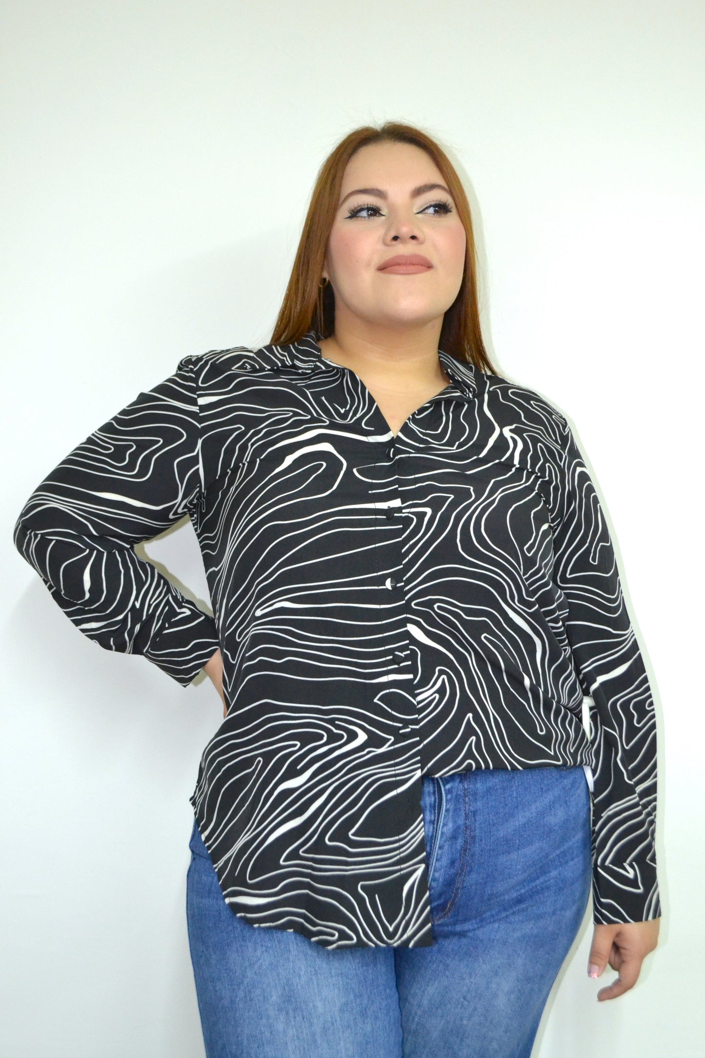 Blusa Camisera Estampada