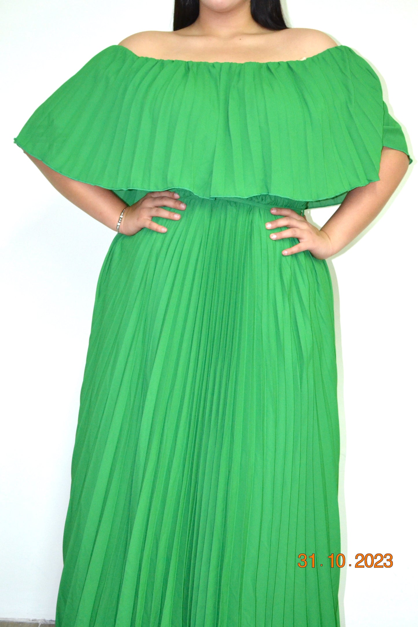 Maxi vestido off the shoulders