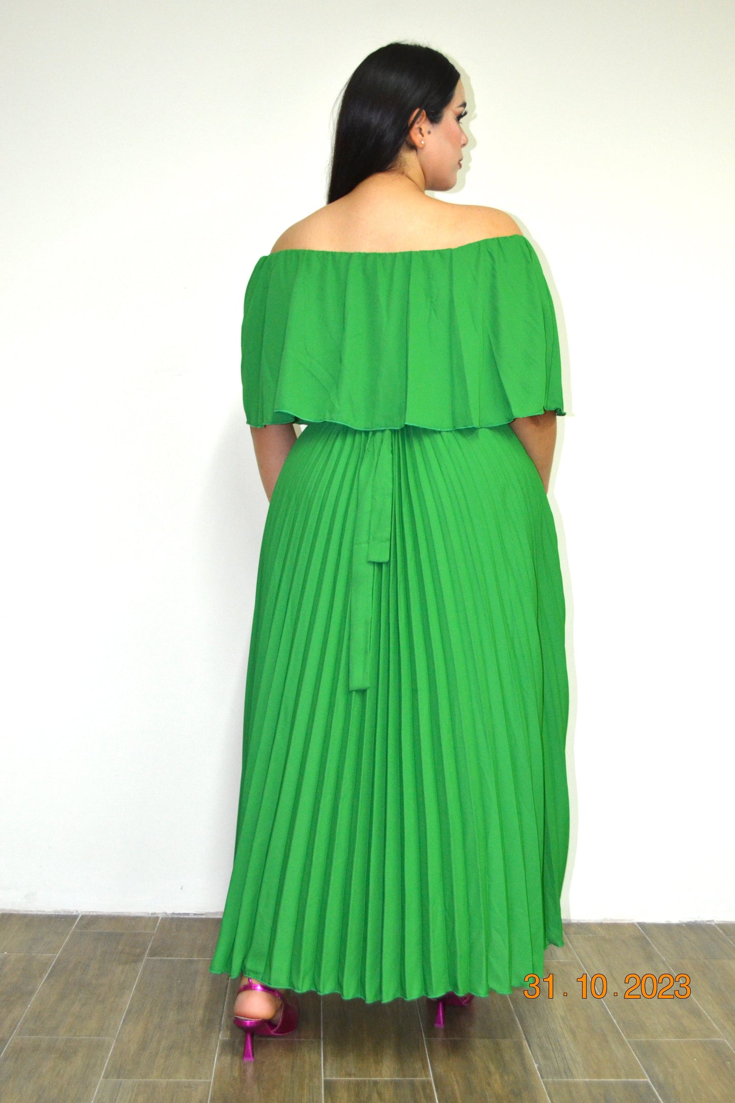 Maxi vestido off the shoulders