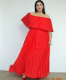 Maxi vestido off the shoulders