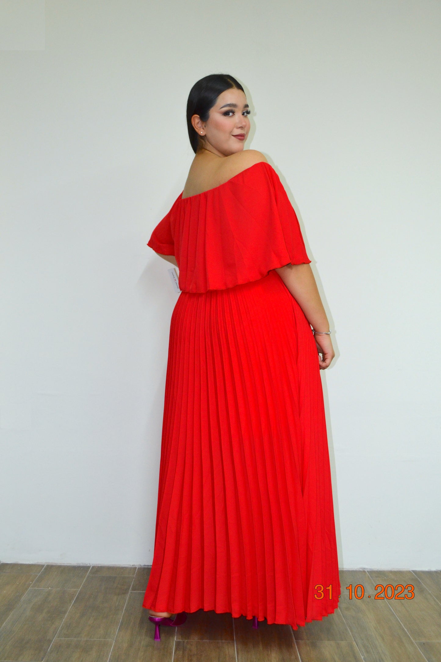 Maxi vestido off the shoulders