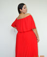 Maxi vestido off the shoulders