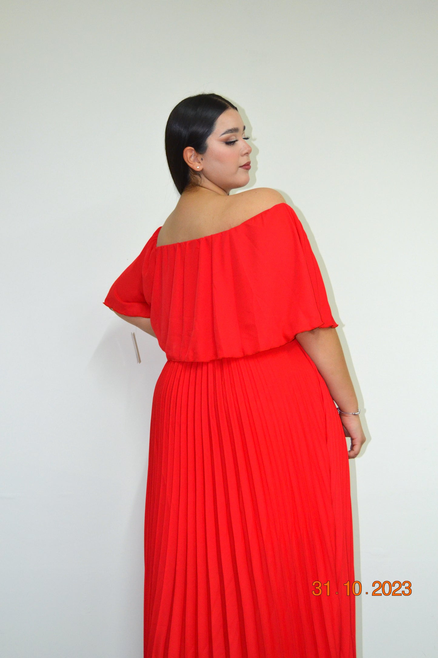 Maxi vestido off the shoulders