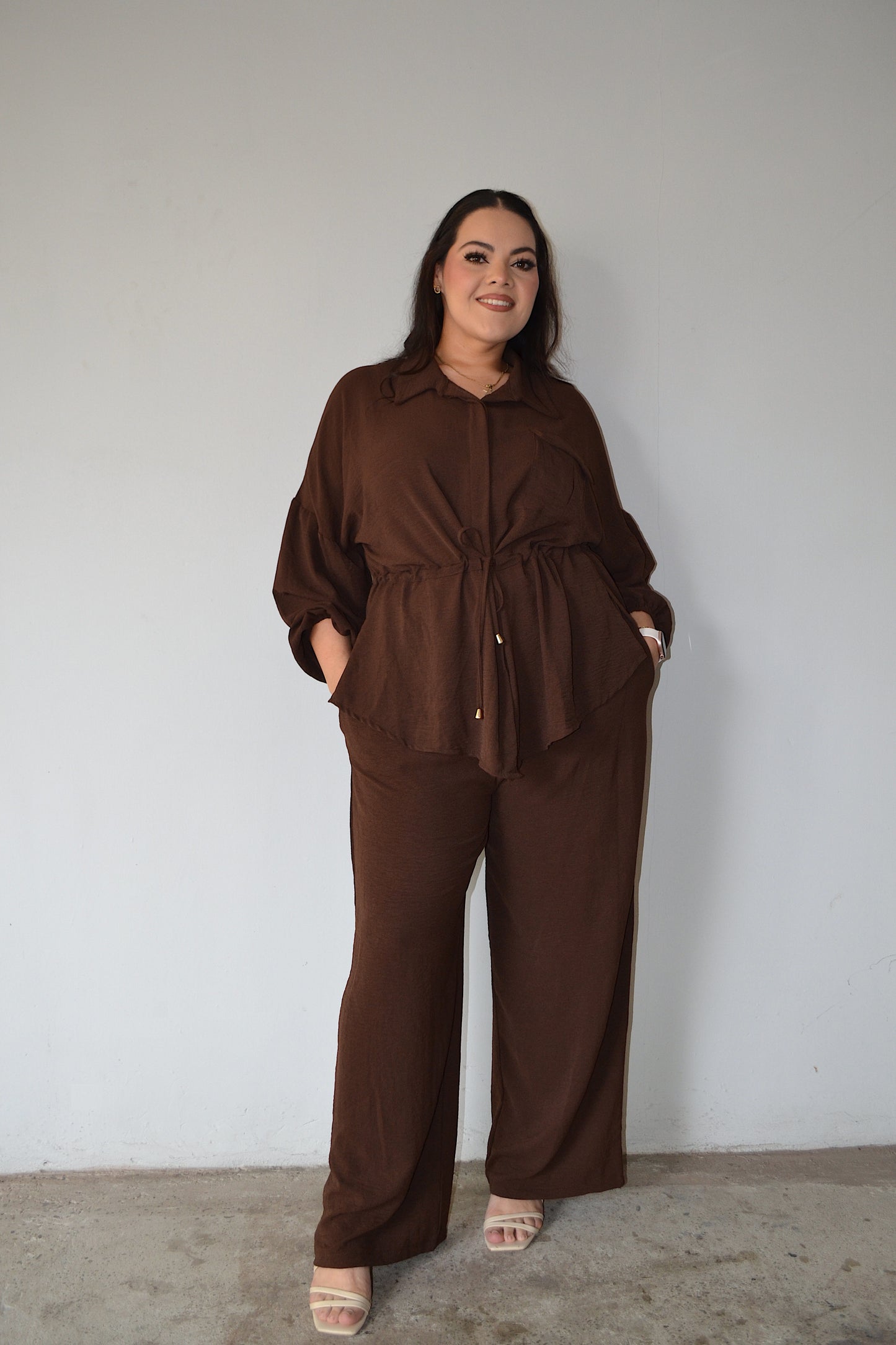 Set De Blusa Manga Larga  y Pantalón