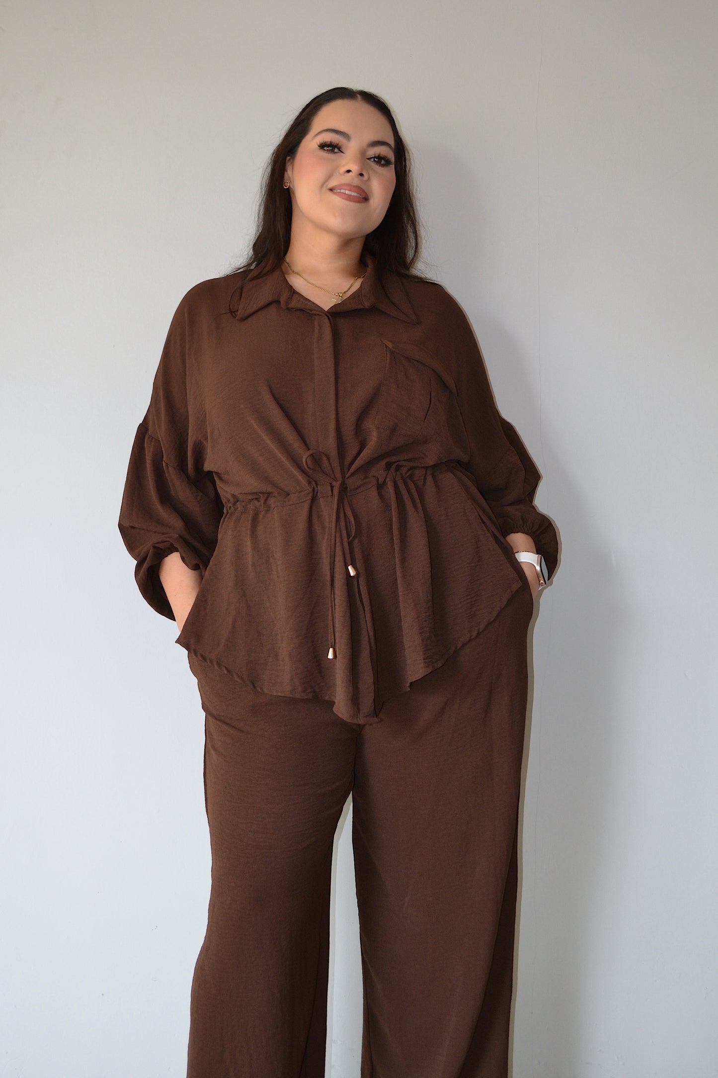 Set De Blusa Manga Larga  y Pantalón