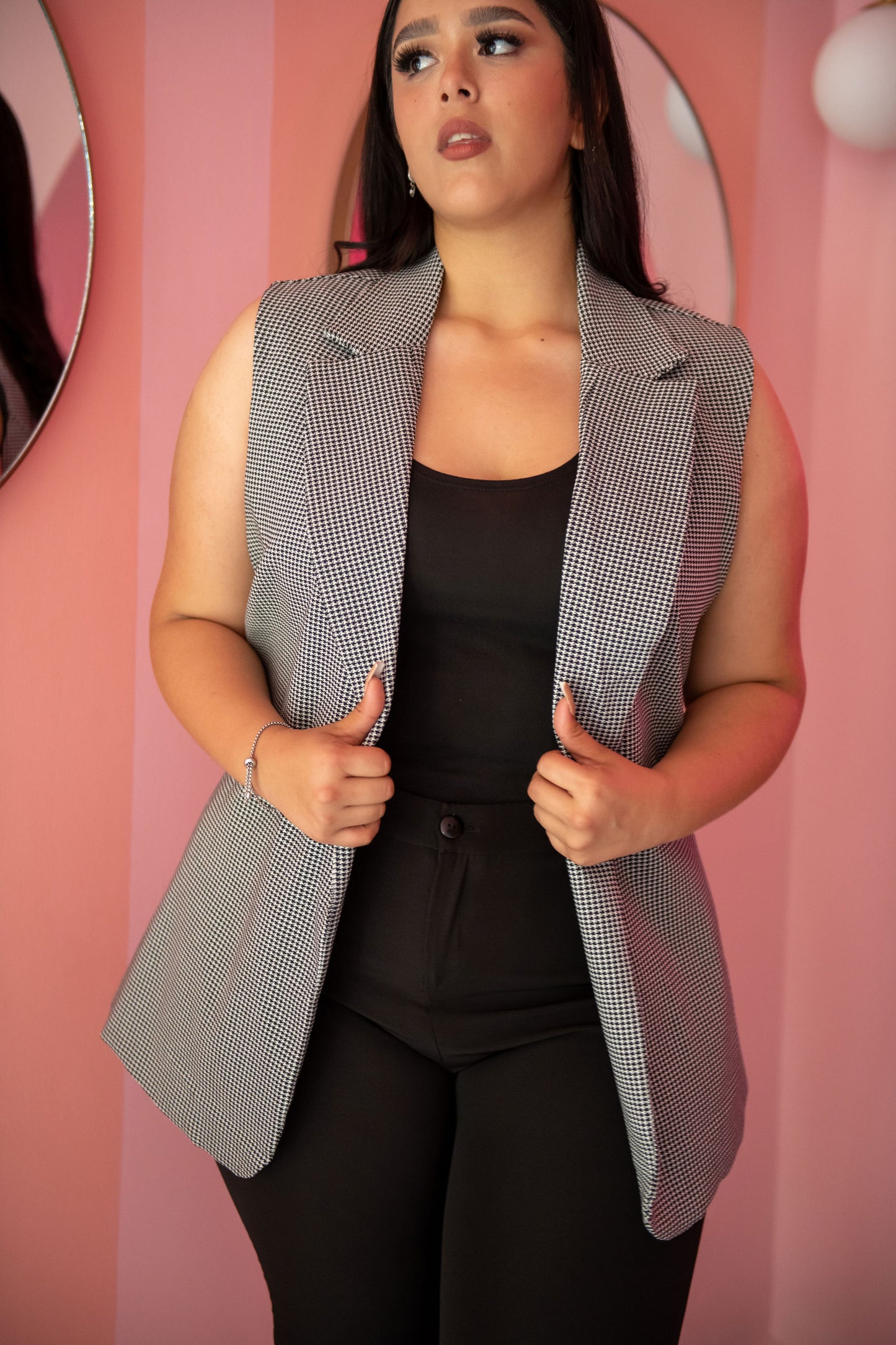 Chaleco Moda Pata de Gallo