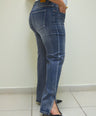 Jeans Corte Wide con Abertura