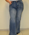 Jeans Corte Wide con Abertura