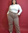 Jeans Corte Wide Con Rotura