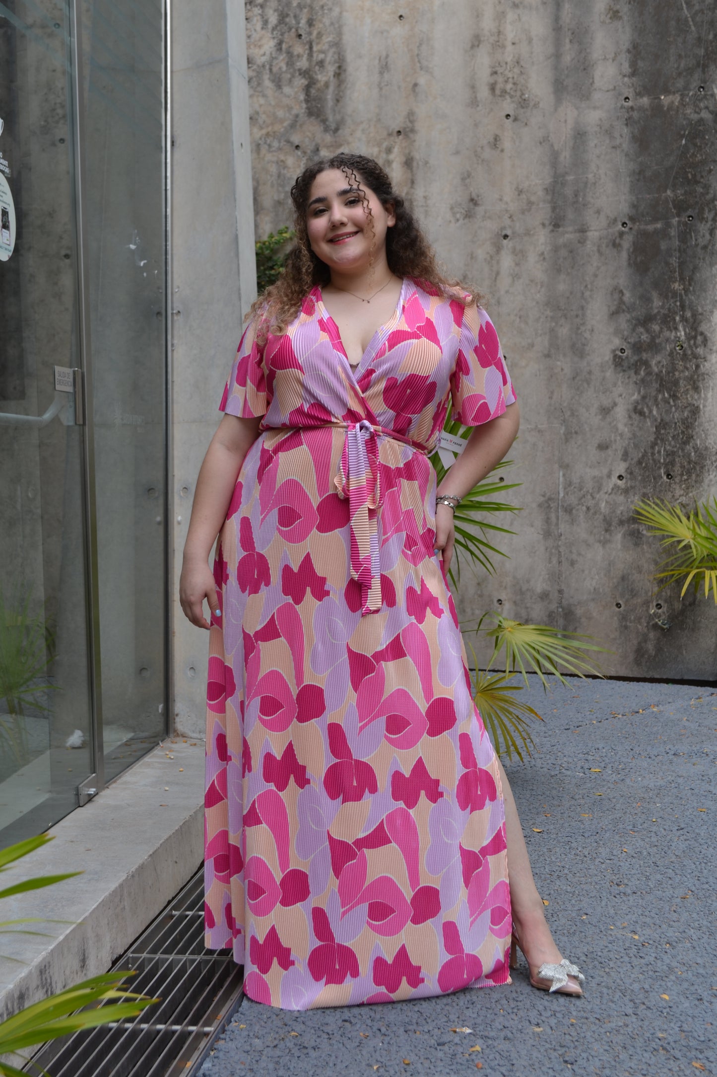 Maxi vestido de fiesta estampado