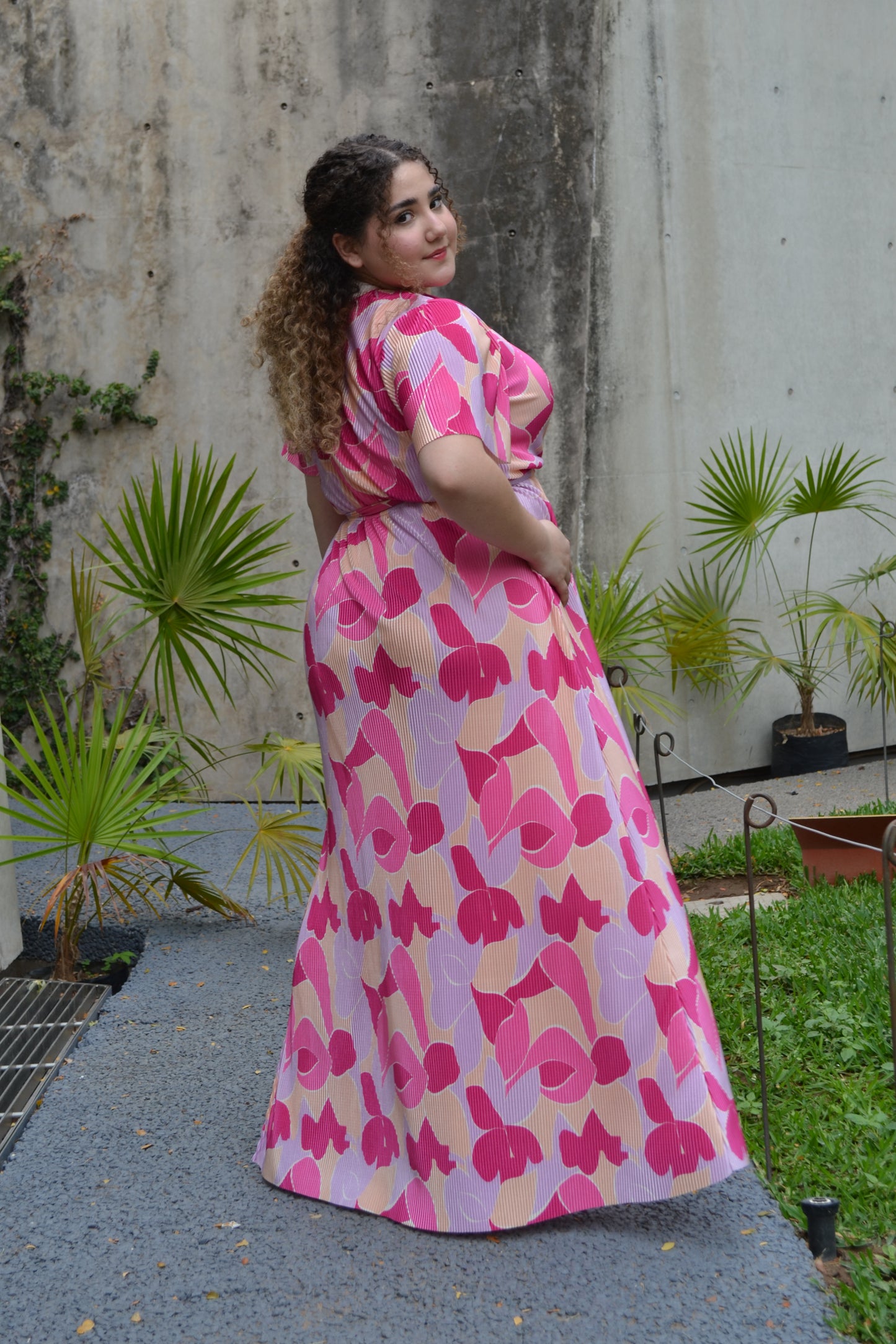 Maxi vestido de fiesta estampado