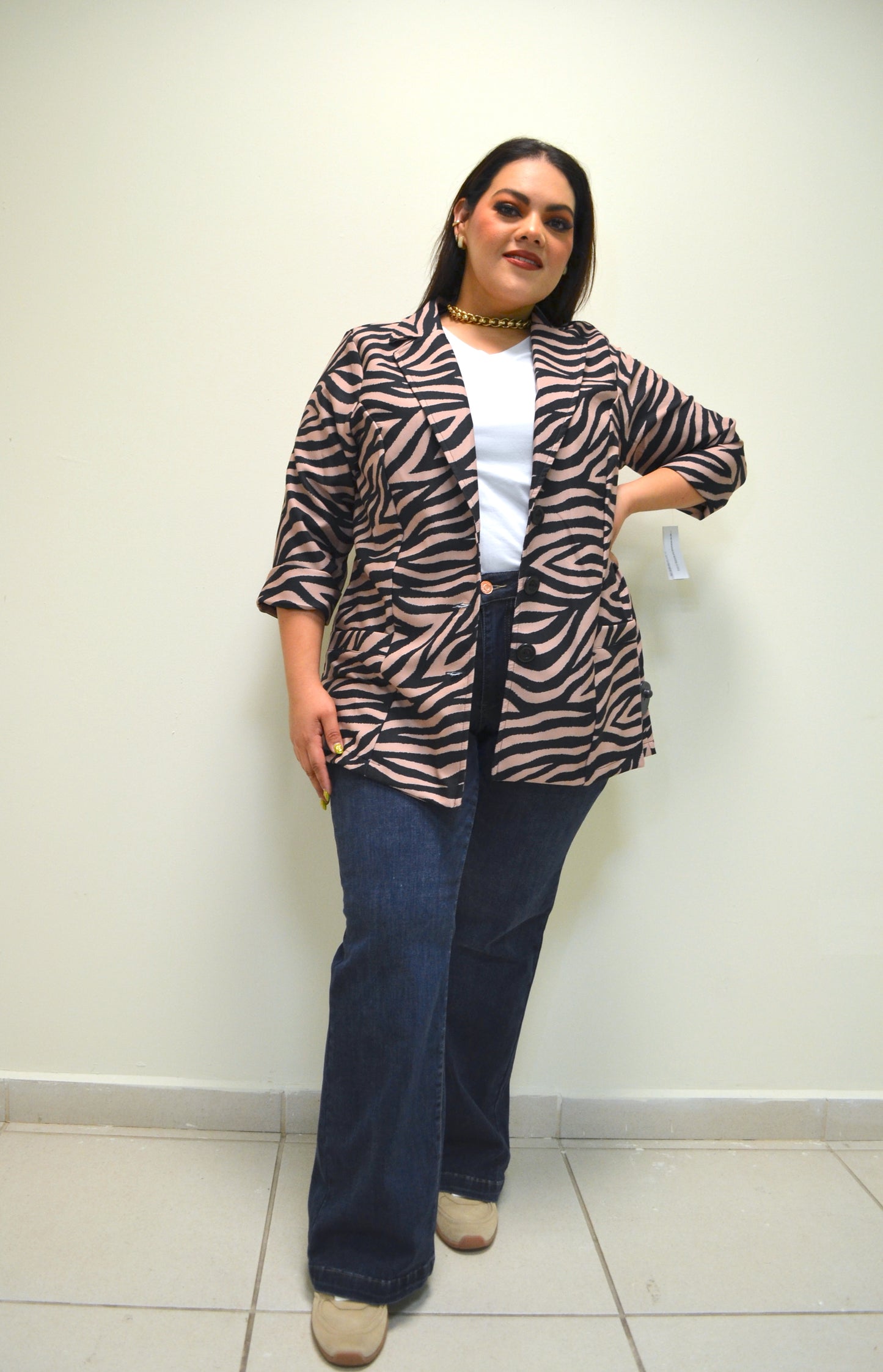 Blazer Estampado Animal Print