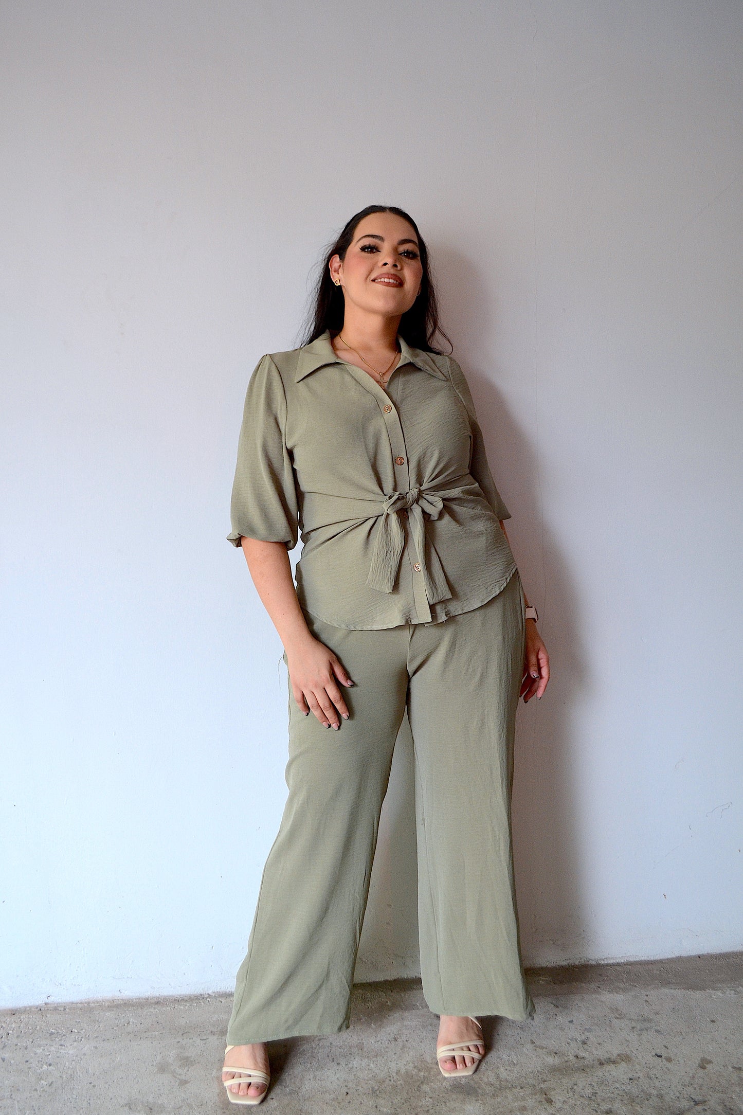 Set De Blusa Manga 3/4  y Pantalón
