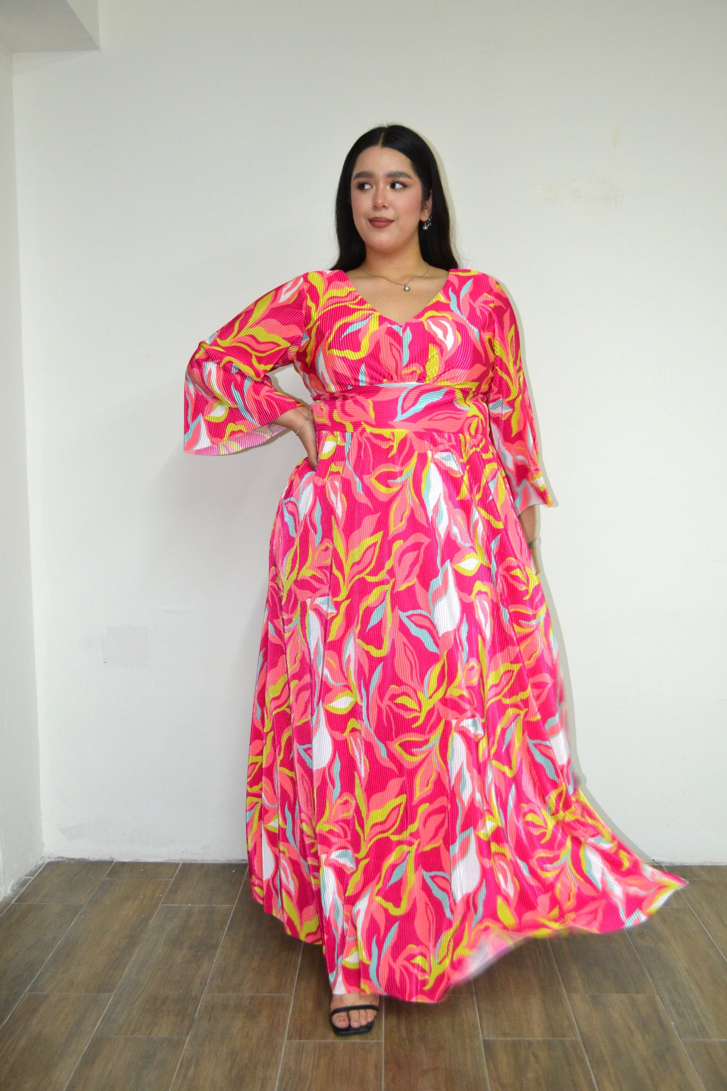 Maxi vestido de fiesta estampado