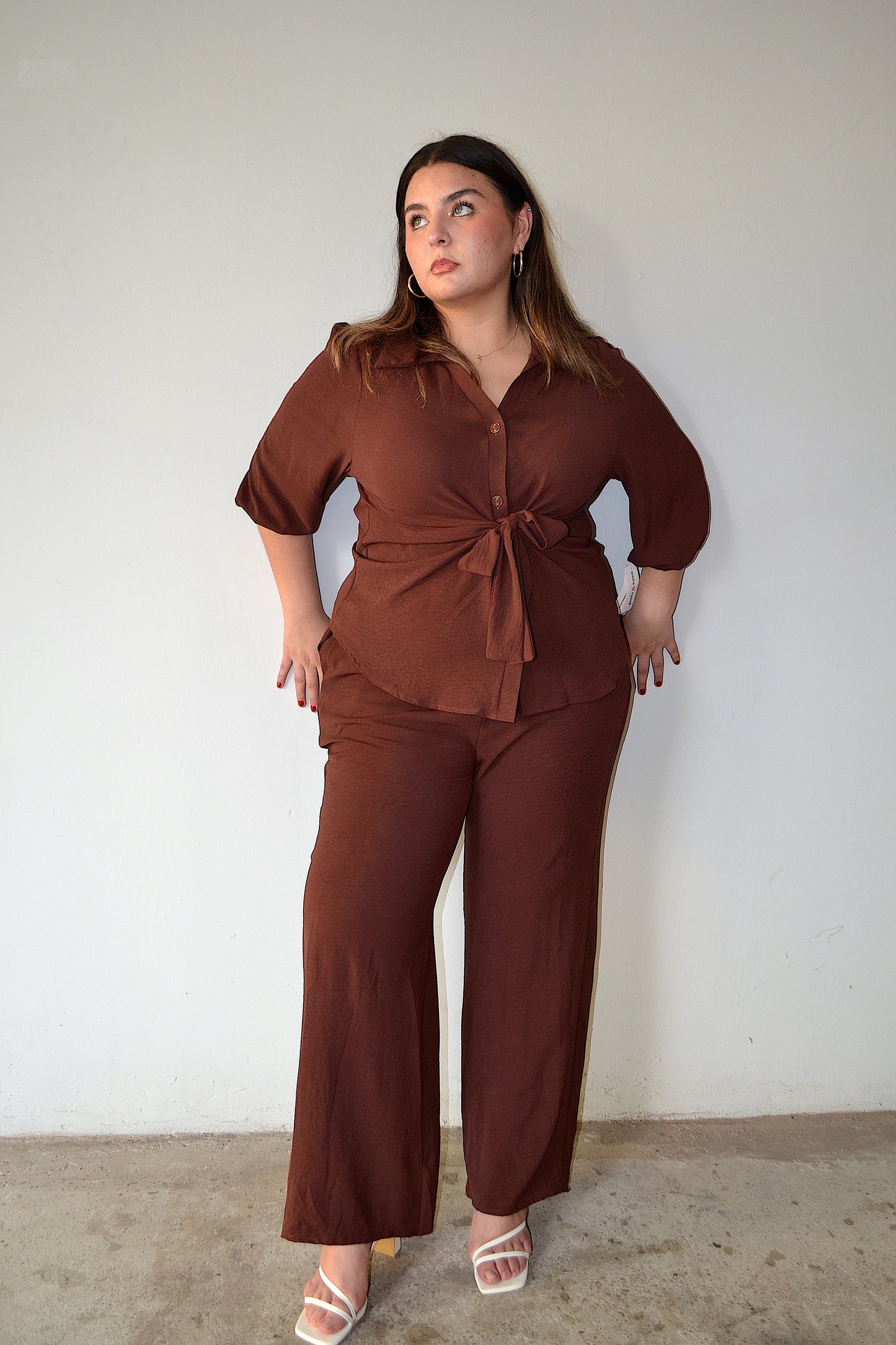 Set De Blusa Manga 3/4  y Pantalón