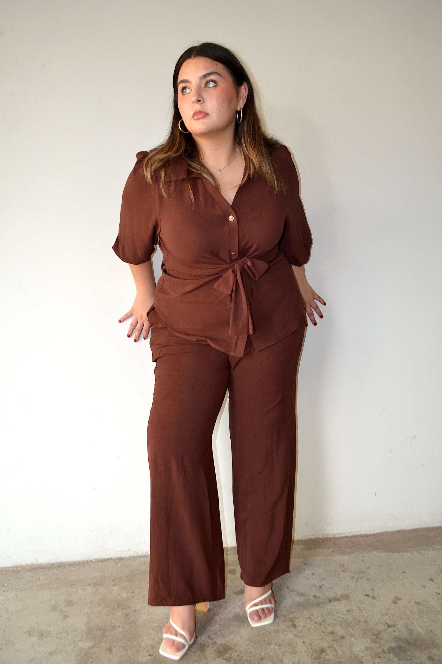 Set De Blusa Manga 3/4  y Pantalón