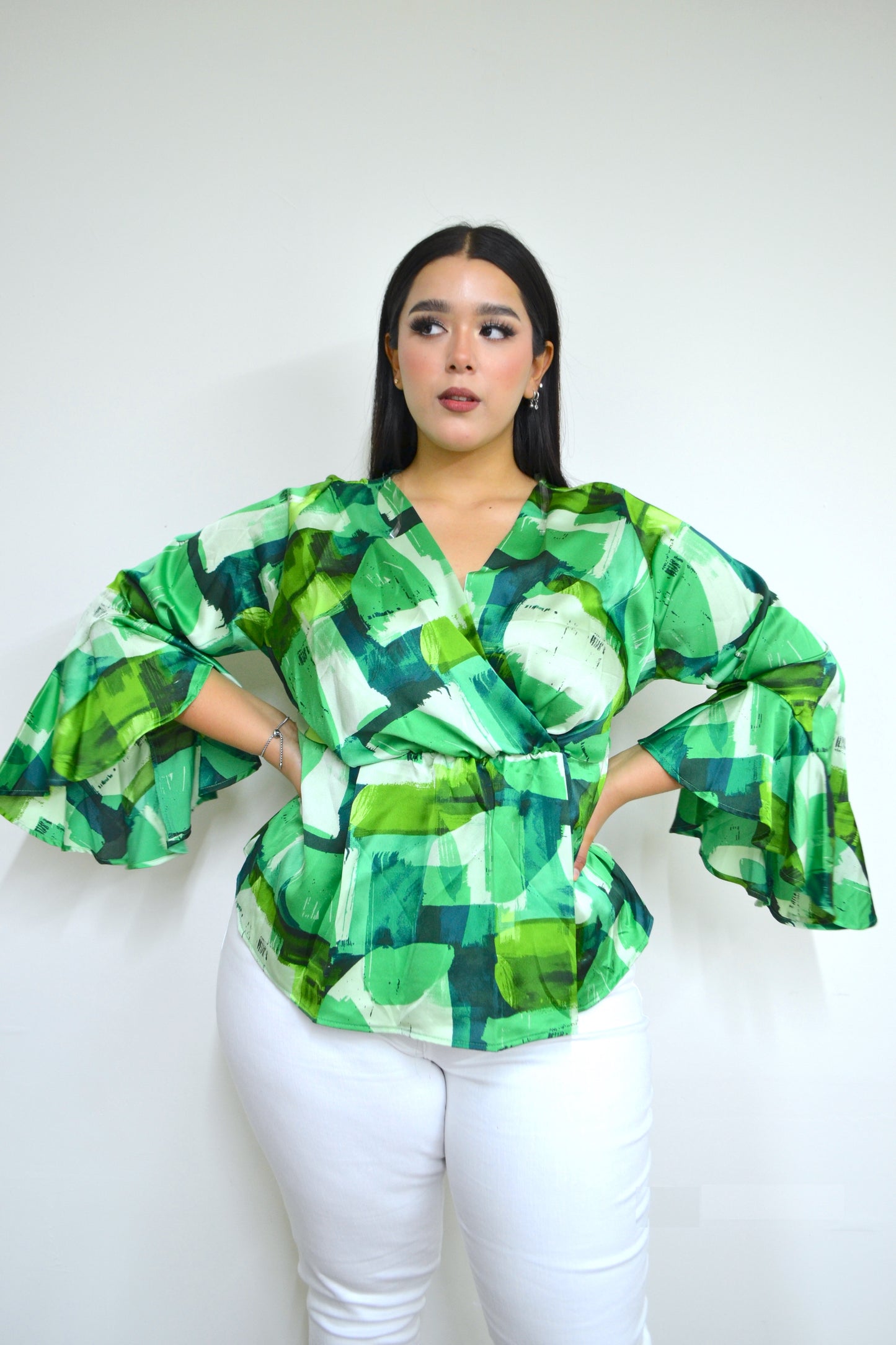 Blusa de fiesta estampada