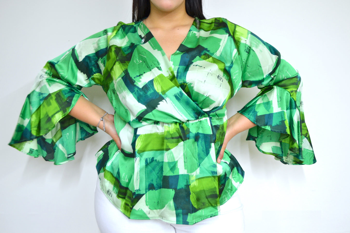 Blusa de fiesta estampada