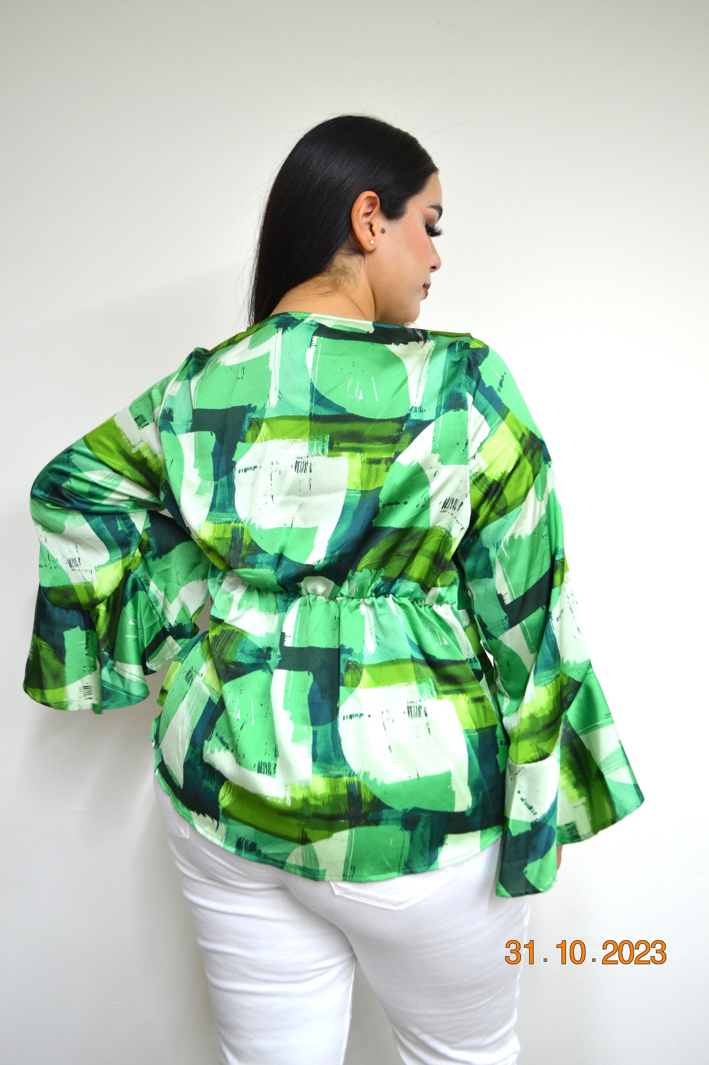 Blusa de fiesta estampada