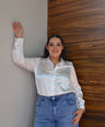 Blusa Camisera en Satin