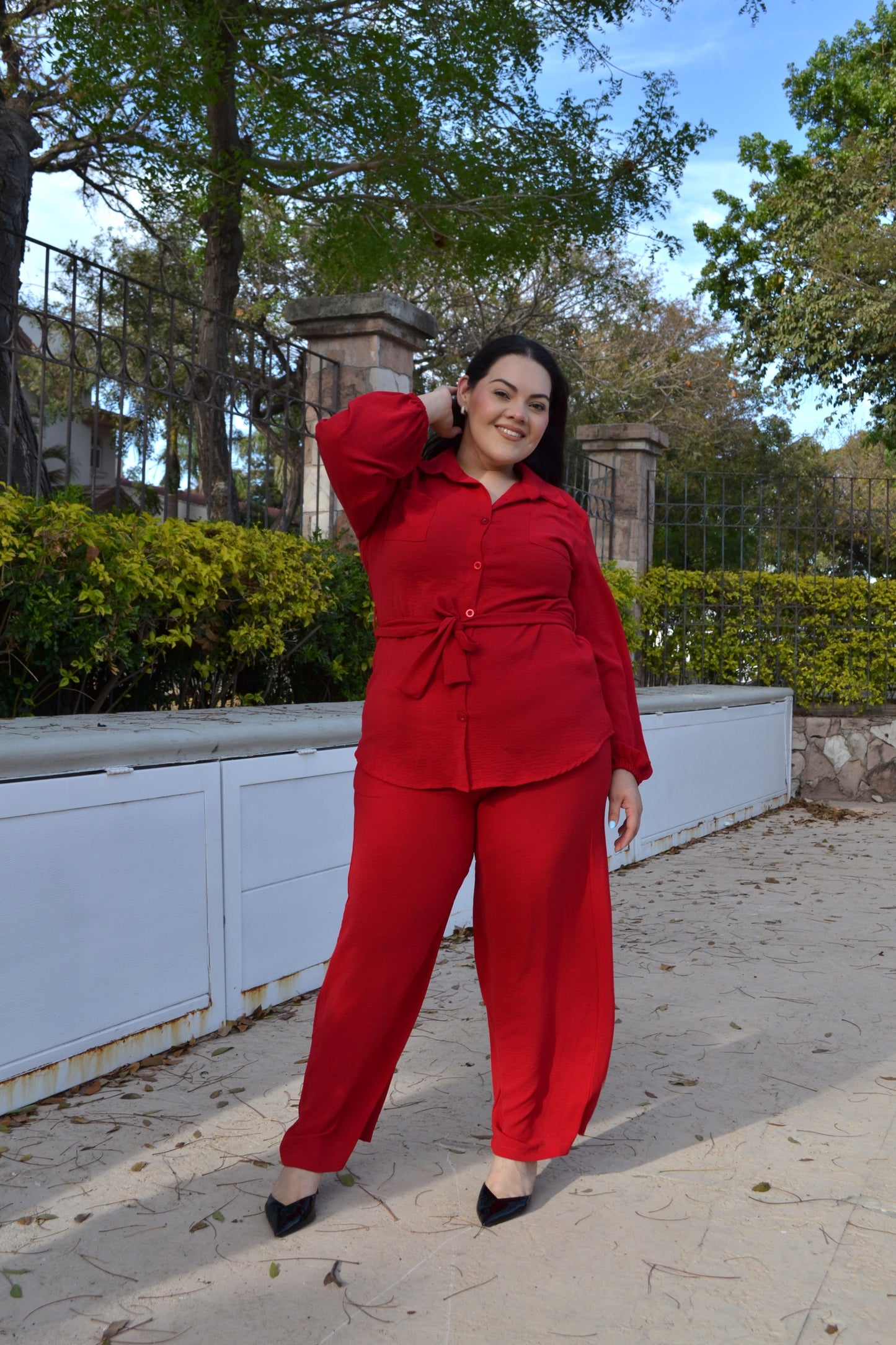 Set De Blusa Manga Larga  y Pantalón