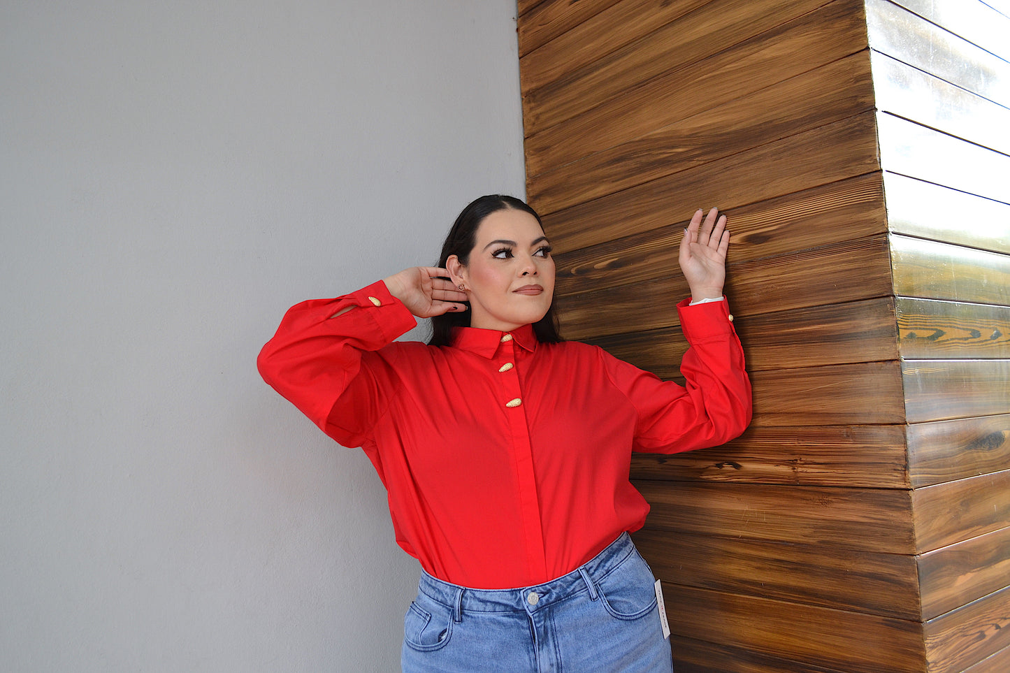 Blusa camisera manga larga