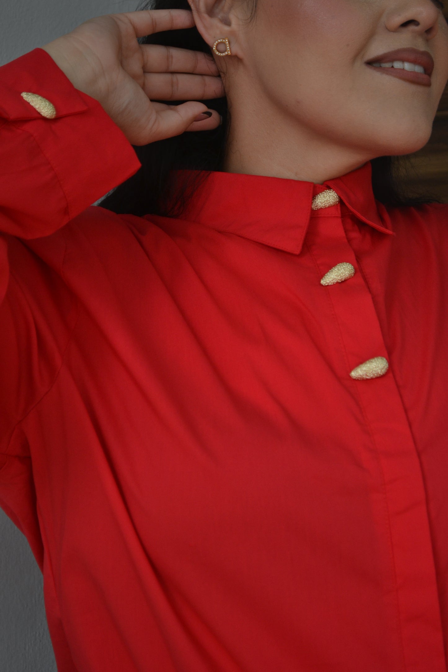 Blusa camisera manga larga