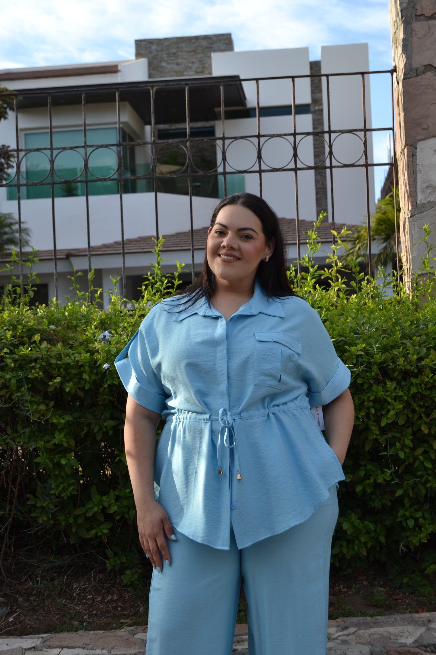 Set De Blusa Manga Corta y Pantalón