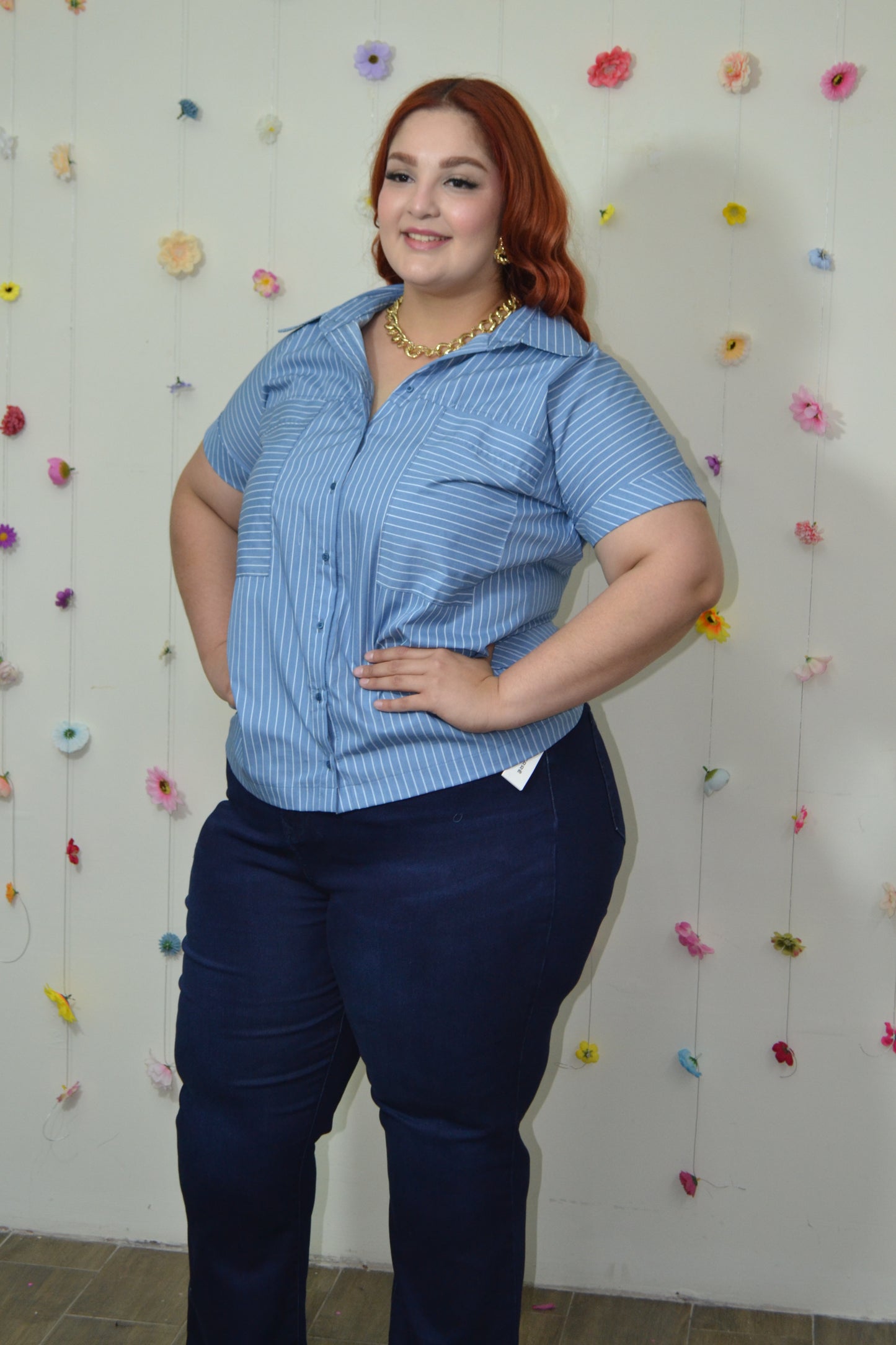 Blusa Camisera Rayada
