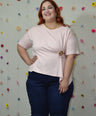 Blusa Cruzada Con Botón